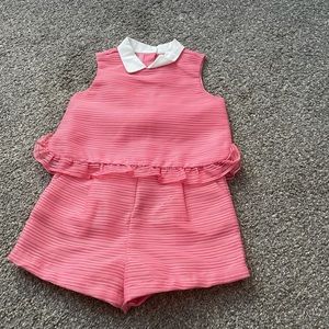 Girls peplum short romper